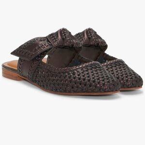 Women's Woven Leather Slip-On Shoes - Brown